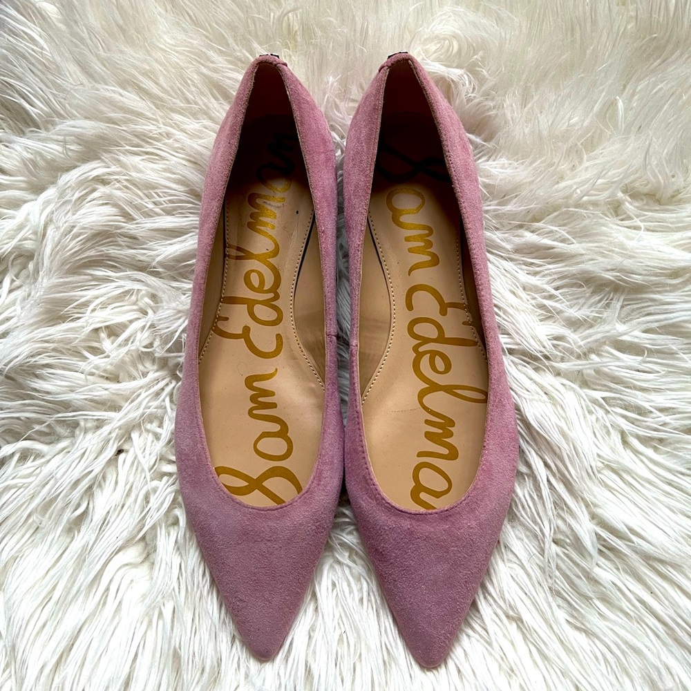 SAM EDELMAN  EUC Pointed Toe Lilac Flats Size 9.5